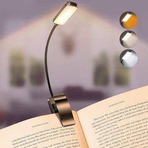 2025 New Style 14 LED Clip on Mini Reading Light 20 Light Modes USB Rechargeable Book Light for Reading in Bed