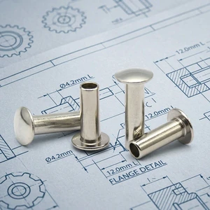 Flat Head Hollow Tubular Rivets ISO Standard Semi Hollow Round Rivets Manufacturer 304 Stainless Steel Hollow Rivet