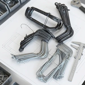 Garden Greenhouse Frame Building Hardware Pipe Support Fixing Clamps Connector Steel Pressing Spring Wire Clip Buckle