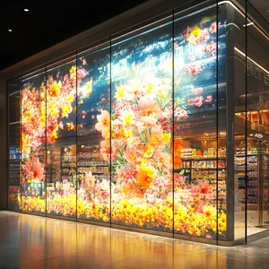 LINO Transparent Led Screen Flexible Led Film Crystal Display Screen Panel On Shopping Mall Windows Glass Led Advertising