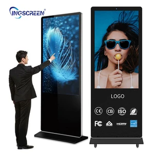 INGSCREEN Advertising Lcd Display Totem Lcd Poster Elevator Digital Signage Touch Screen Kiosk With Camera