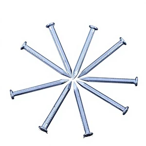 3.0mm 15mm P Letter Cable Clip Spiral Shank Flat Head Magnetic Galvanised Steel Concrete Nails