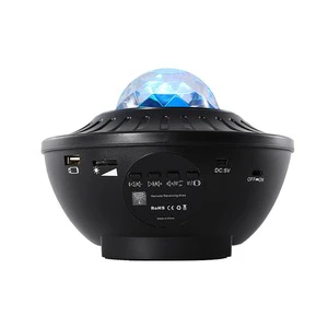 ABS Plastic Portable Indoor Bedroom Night Decoration LED Light Colorful Rgb Remote Magic Stage Lighting Music Speaker Lamp