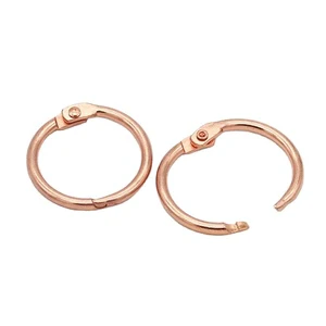 EWANG Rose Gold Loose Leaf Binding Rings 1 Inch Book Rings For Index Cards Notebook