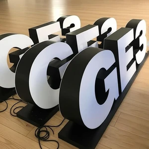 Custom Aluminum Trimless Front Lit LED Sign for Supermarket Office Wedding Advertising-IP65 Waterproof 2-Year Warranty