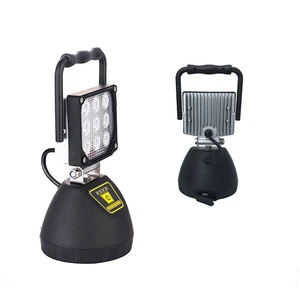 27 W IP 65 Rechargeable LED Work Light Magnetic Base Handle 6000K CCT Waterproof Workshop AC/DC Flood Beam Heavy Duty Portable