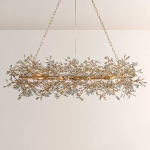 Chandelier American Nordic Modern Villa New Style Luxury Light Luxury Tree Branch Crystal Hanging Chandeliers