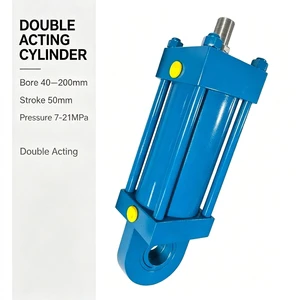 High Pressure Tie Rod Hydraulic Cylinder Double Ear Mount Cylindrical Cylinder for Light Engineering Machinery