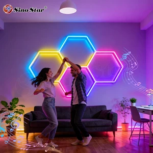 Music Rhythm LED Light Sound Activated Color Changing Light for Auto Repair Shop Gym Gaming Setup KTV Bar Party Lighting