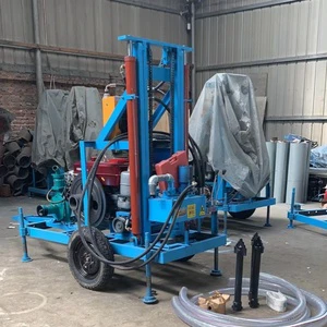 Portable Mini Rig Deep Machine 100m 200m 300m Borehole Drill for Water Borehole Forage Core Drilling Rig with Motor Component