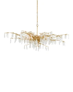Latest Design French Light Fixtures Modern Golden Branch Quartz Chandelier Rock Crystal Tassel Chandelier for Villa Living Room