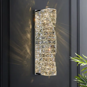 Modern Crystal Lamp for Bedroom Wall Lamp Against the Wall, Simple Single-head Creative Wall Lamp, Corridor Home Wall Lamp