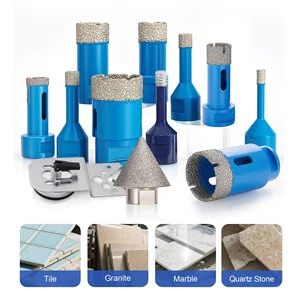 Diamond Core Drill Bit For Concrete & Marble Masonry Drilling Alloy Steel Funlin FLB001-S1 M14 Or 5/8