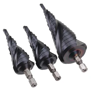 Upgrade M35 HSS-Co Cobalt TiAlN Coated HRC89 Step Drill Bit 3 Flute 1/4