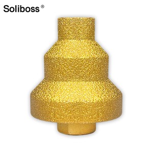 Soliboss M14 Thread 20-35-50mm Diamond Step Chamfer Drill Bit Diamond Brazed Step Drill Bit Multi Layer Tapered Reamer Drill