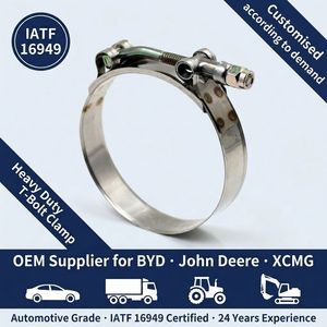 Premium Stainless Steel 316 T-Bolt Clamp with Galvanized Surface for Marine Industrial Inch Applications