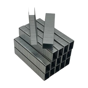 Hot Selling LEITING Industrial Grade Box Upholstery High Strength Smooth Shank Zinc Plated U-Shaped Iron 8mm 21 Gauge Nails