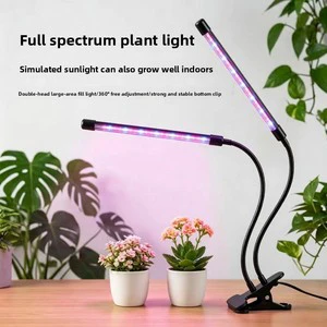 Clip Plant Lamp Plastic Full Spectrum LED Grow Light with Timing & Dimming for Fleshy Fruits Vegetables Flower Seedlings