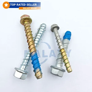 MALAXY Excellent Quality Hex Flange Head Galvanized Concrete Masonry Screw White Galvanized Concrete Masonry Screw Anchor