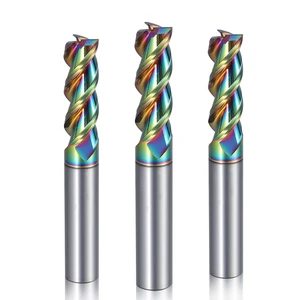 Lucastool Customized HRC55 3-Flute DLC Coating Tungsten Carbide End Milling Cutter for Aluminium ODM & OEM Support