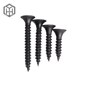 M3.5*35mm Black Phosphate Bugle Head Self-Tapping Drywall Screws for Gypsum Board Furniture Steel ISO Standard Chipboard Screws