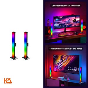 2 Pack RGBIC Smart Corner Floor Lamp Dimmable LED Standing Ambient Light With App Control Music Sync For Living Room