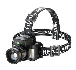 30W LED 3 Colors Led Long Range Headlamp Type-c Charging Built-in 3600 MAh Battery High Lumen Mini Headlight With Red Blue Light