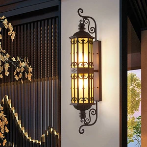 Antique Waterproof Outdoor Wall Lamps Garden Patio Balcony Decorative Luxury Light for Outside Porch Wall