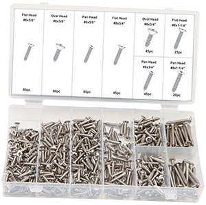 Stainless Steel Screw Set Assorted 420PC Tool Box Set Hand Operated Hardware & Fasteners Assortments OEM Available