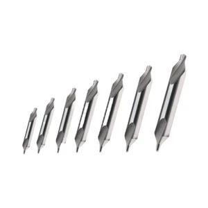 7 Pieces HSS-CO Angle Center Drill Bits Set Countersink Tools Lathe Metalworking Size 1.0 Customizable OEM/ODM