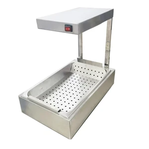 Commercial Countertop Electric Chip Scuttle French Fries Heat Lamp Warmer Stainless Steel Chip Dump Drip Tray for Fast Food
