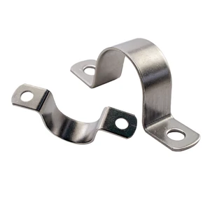 Two Holes Heavy Duty Aluminium U Shaped Full Saddle Clamp Tube Pipe Clip for Conduit Pipe Strap 1/2