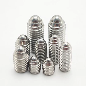 Stainless Steel 304 Spring Ball Point Set Screw M3 M4 M5 Metric Thread 8mm 30mm 50mm Length Machine Screws