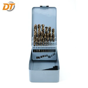 DT 25pcs DIN338 Metric HSS And HSS Cobalt Twist Metal Drill Bit With Iron Box Packaging OEM/ODM Customizable