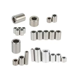 Custom M2 M3 M4 M6 Zinc Plated Female Threaded Round Standoff Spacer CNC Machined Steel Bushing Shaft Sleeve Spacer