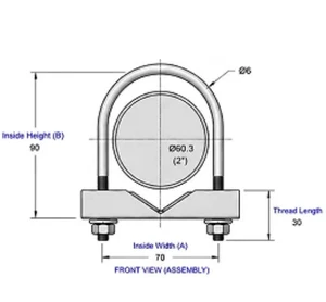 U-Bolt Pipe Clamp Assembly