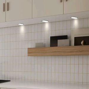Hot Selling Wireless Modern Aluminum Lighting Dimmable LED Cabinet Light Smart Home Compatible Silver Black