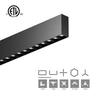 LED Linear Lights Aluminum 2FT 4FT 8FT 6500K IP44 Suspended Linkable Dimmable Office Commercial Batten Fixture Pendant Lamp ETL