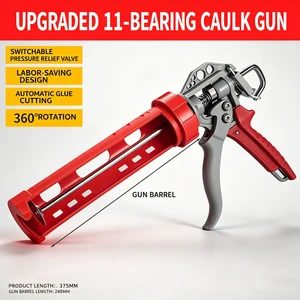 Automatic Cut-off Caulking Gun, Labor-saving Smooth Dispensing Metal Caulk Gun for Glass Sealant