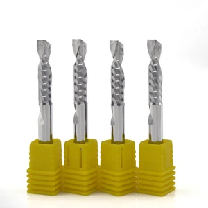 Up & Down Cut One Flute Spiral Endmill Wood Router Cutting Tools