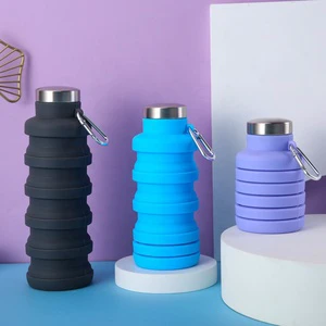 Classic Disposable Stainless Steel Silicone Collapsible Design Retractable Drinking Cups Eco-Friendly Stocked Tea Cups Saucers