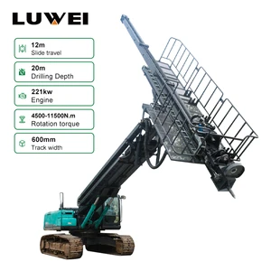 Rock Drilling Tools High Reach Excavator Fitted Drilling Rig Strong Drilling Power For Various Slope Anchor Hole Drilling