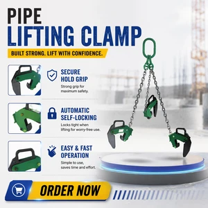 Concrete Pipe Lifting Clamp Carbon Steel Cement Pipe Clamp Firm Grip Tube Lifting Hoist Tool