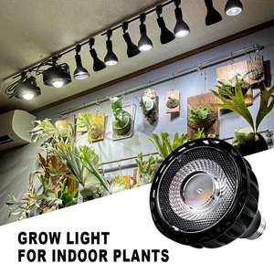 Customizable LED Indoor Garden Grow Lights E27 COB Plant Growing Lamp Bulb 15W 24W for Houseplants Ferns Living Wall