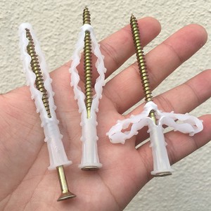 Knot Type Hollow Wall Expansion Screws Plastic Anchor For Gypsum Board Lightweight Brick Multi Layer Fixing