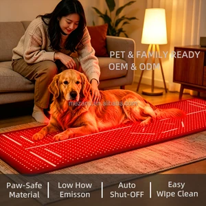 Red Light Mat Full Body 660nm 850nm LED Blanket for Pet Dog Cat Home Use Bedroom Living Room Portable Infrared Light Pad