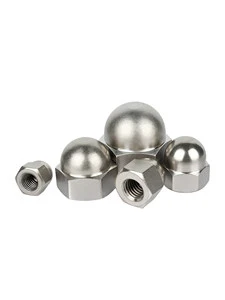 TA2 Titanium Alloy Metric Locking Decorative Cap Nut Round Head Pure Titanium M3-M20