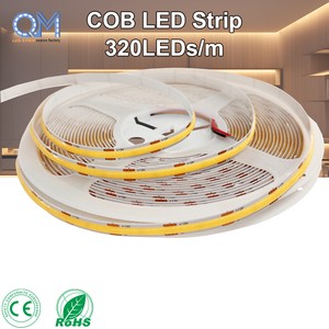 Wardrobe COB LED Strip 12V 24V COB LED Strip 320 LEDs Dotless Linear Light 8mm COB LED Strip 4000K