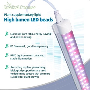 Greenhouse Hydroponic Horticulture Linkable 60/90/120/150cm 15/20/30/40W Plant Growing Tube Lamp Full Spectrum T8 LED Grow Light