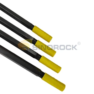 H22*108mm 11-degree Taper Drill Sleeve Rock Drill Rod Used for Granite Mining and Quarrying High-efficiency Forging Crusher